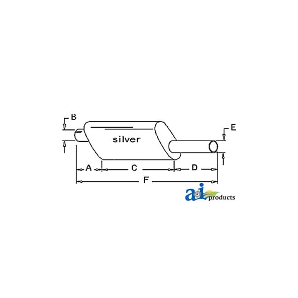 MUFFLER 31" x5" x8"